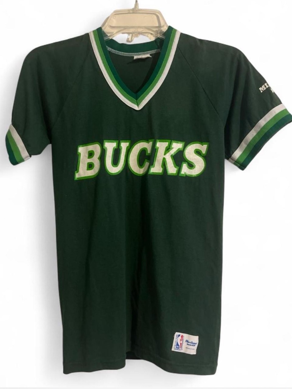 Vintage MacGregor Sand-knit Milwaukee BUCKS NBA Shirt adult S